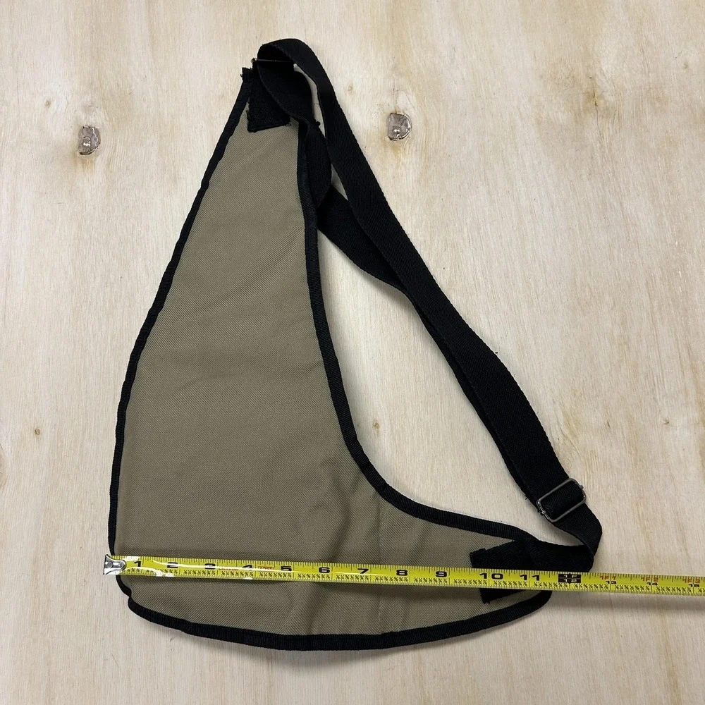 Sport Crossbody Bag Mens Medium Beige Canvas Sling Chest Pack Outdoor Travel